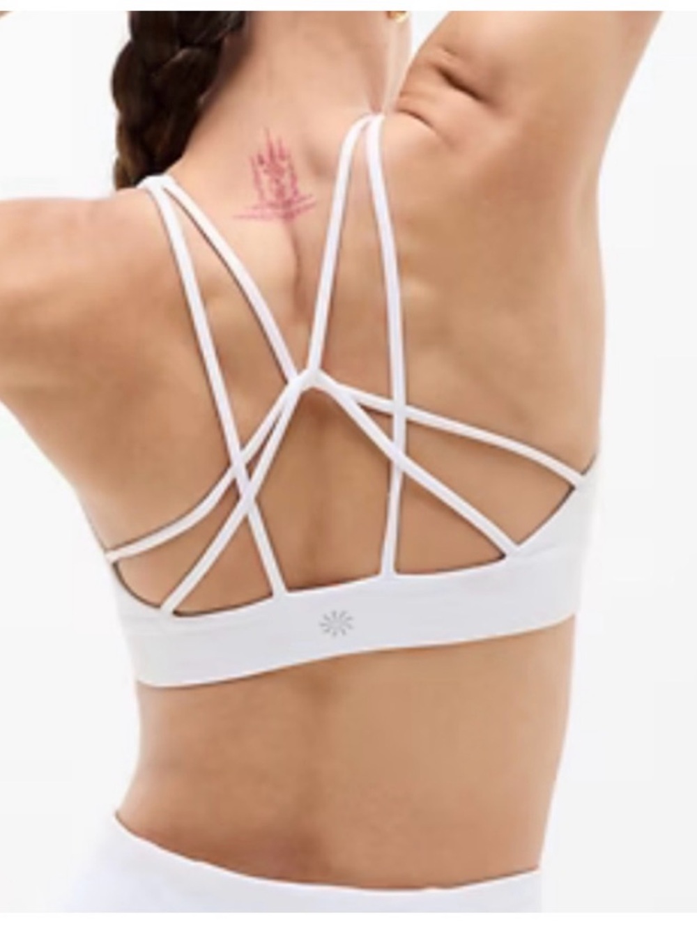 NWT Athleta White Solace Bra Size Medium for A-C Cups - Picture 3 of 9